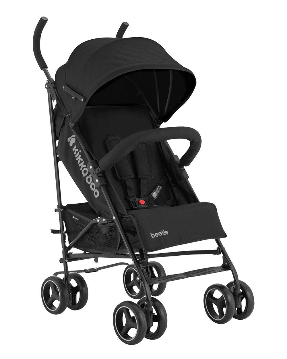 Kikkaboo Kinder-Buggy Kinderwagen Käfer Stahlrahmen, Stahlrahmen, Korb, abnehmbare Vorderräder, Fußstütze