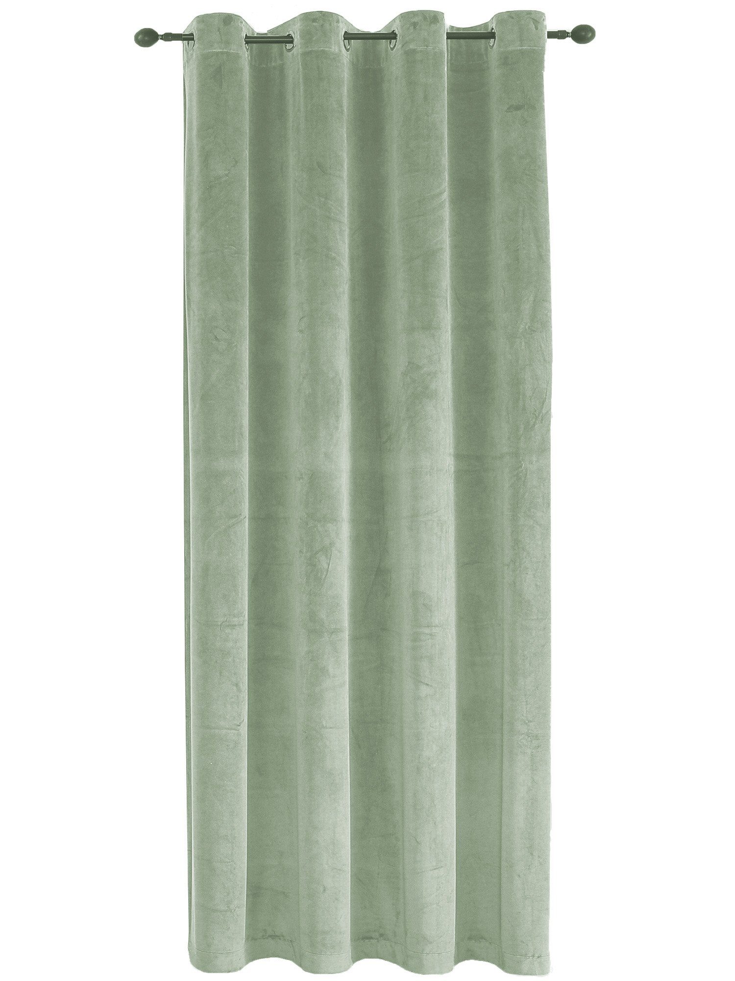 Haus und Deko Gardine Vorhang Ösen 140x175 cm Verdunkelung Samt weich blickdicht Gardine (1 St), Ösen, Polyester