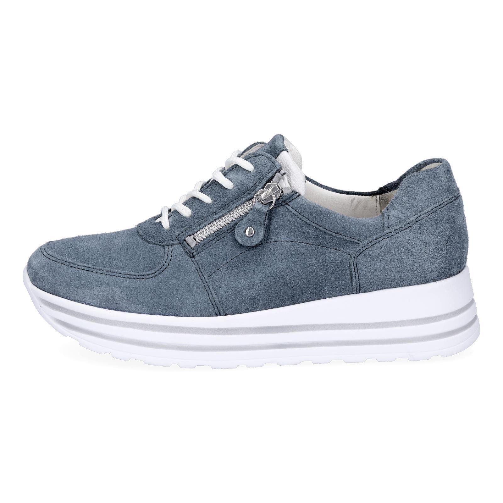 Waldläufer Waldläufer Damen Plateau Leder Sneaker blau Sneaker
