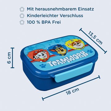 Scooli Lunchbox Brotzeitdose & Trinkflasche, PAW Patrol, Kunststoff, (Set, 2-tlg), mit Trinkflasche