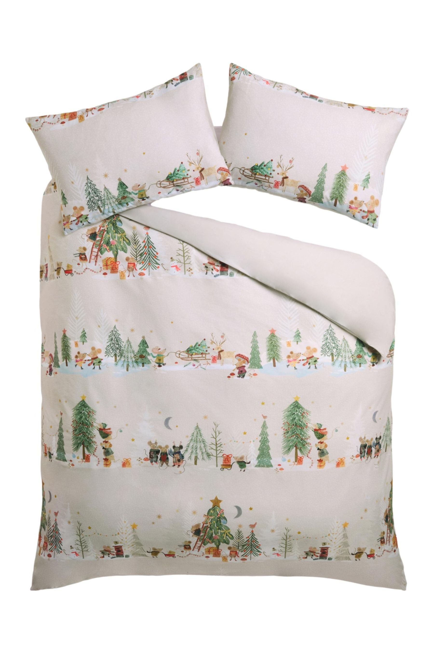 Next Bett-Set Bettbezug und Kissenbezug mit Weihnachtsmotiv, Bezug: Baumwol günstig online kaufen