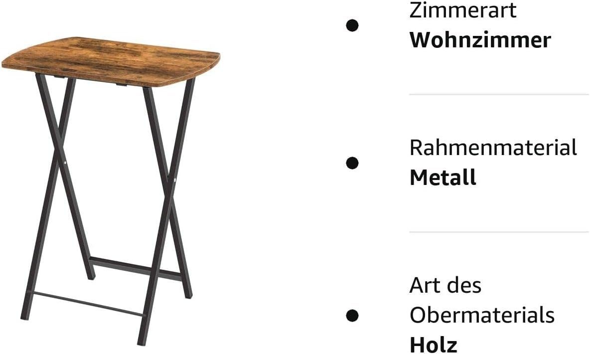 Hoobro Klapptisch Beistelltisch Kleiner Sofatisch, Tisch Tablett Klappbar