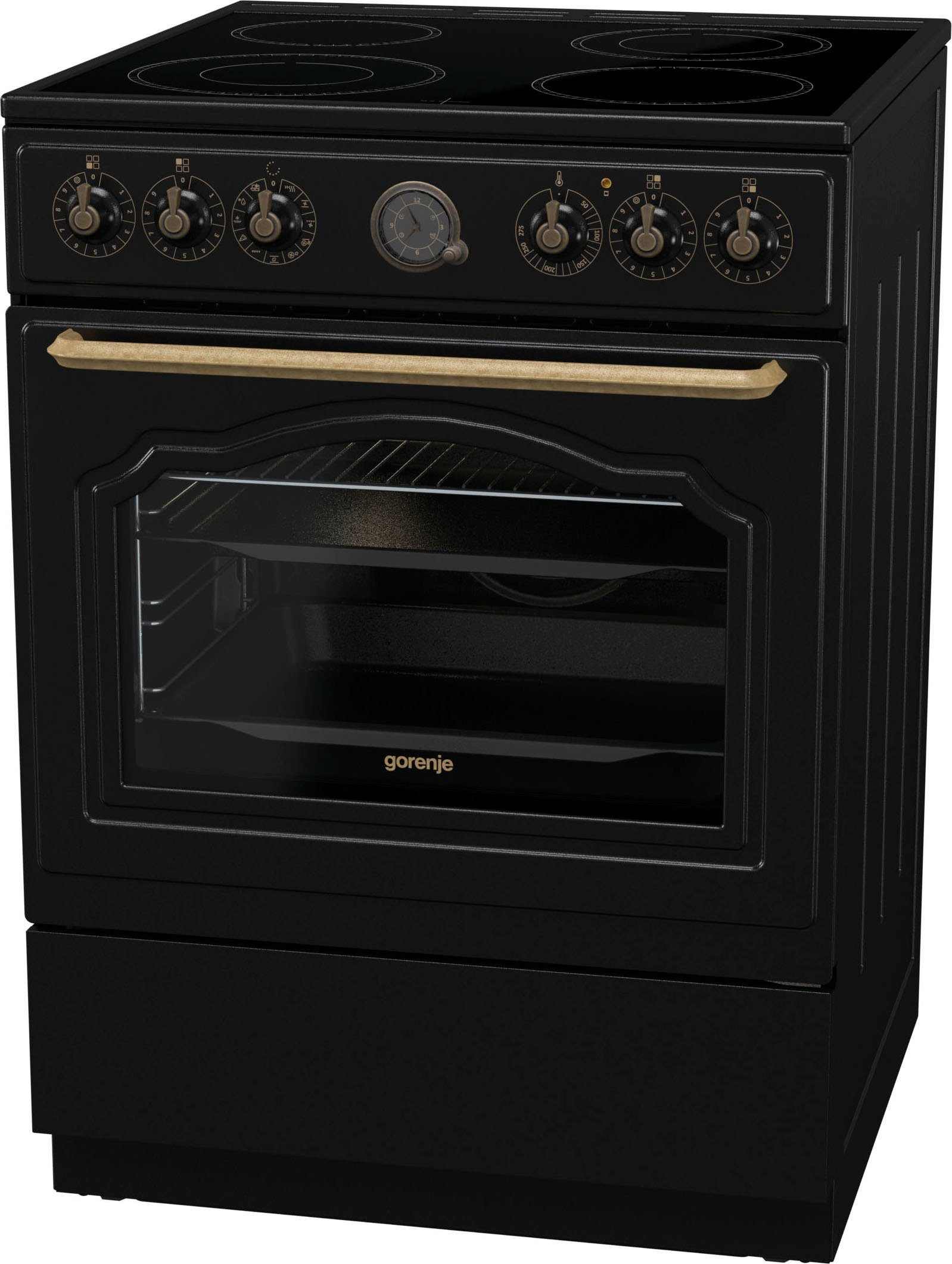 GORENJE Elektro-Standherd GECS6B70CL, Aqua Clean, Retro Design. Zeitlose Eleganz für jede Küche