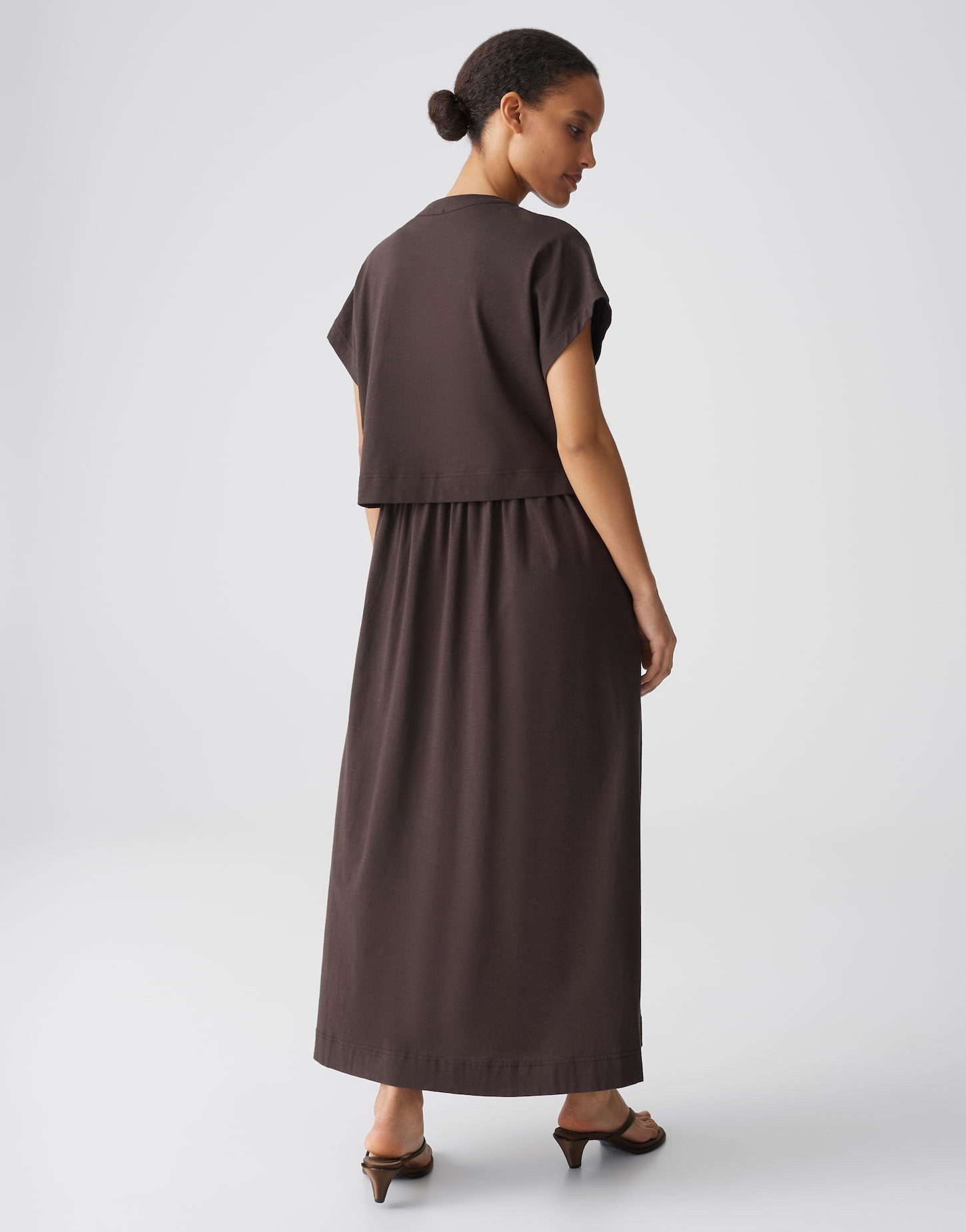 OPUS Trägerkleid Werona aus weichem Jersey mit dezenter Struktur Mit Eingrifftaschen für praktische Alltagslooks