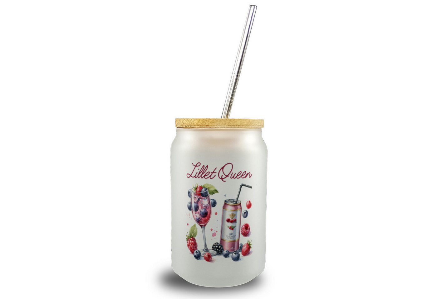 speecheese Glas Lillet Queen Trinkglas mit Bambusdeckel