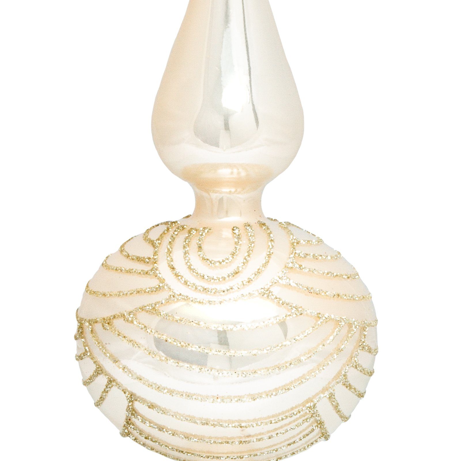 SIKORA Christbaumschmuck SP6 Highlights aus Glas mit Glitzer Verzierung 2 Größen