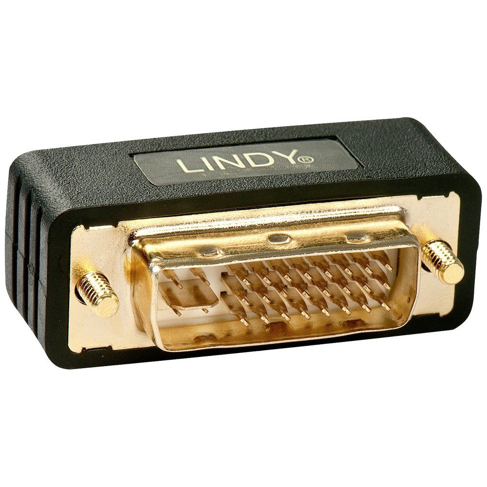 LINDY 41099 DVI Adapter [1x DVI-Stecker 24+5pol. - 1x DVI-Buchse 24+5p TV-Adapter