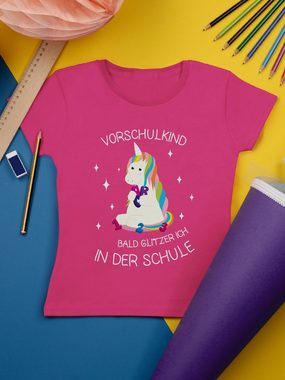 Shirtracer T-Shirt Vorschul-Kind Einhorn Einschulung Mädchen