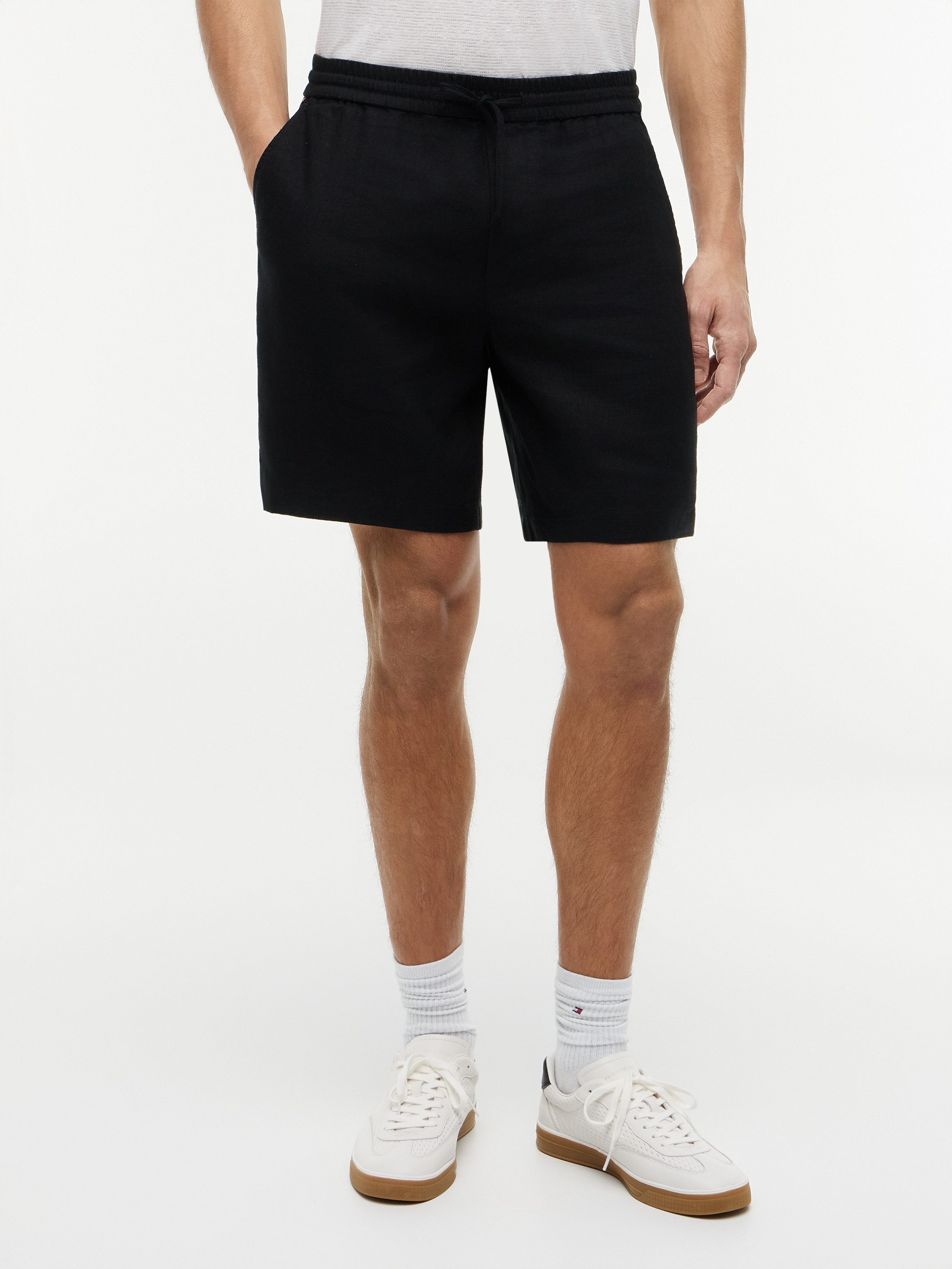 Tommy Hilfiger Chinoshorts DOVER aus Leinenmix, elastischer Bund