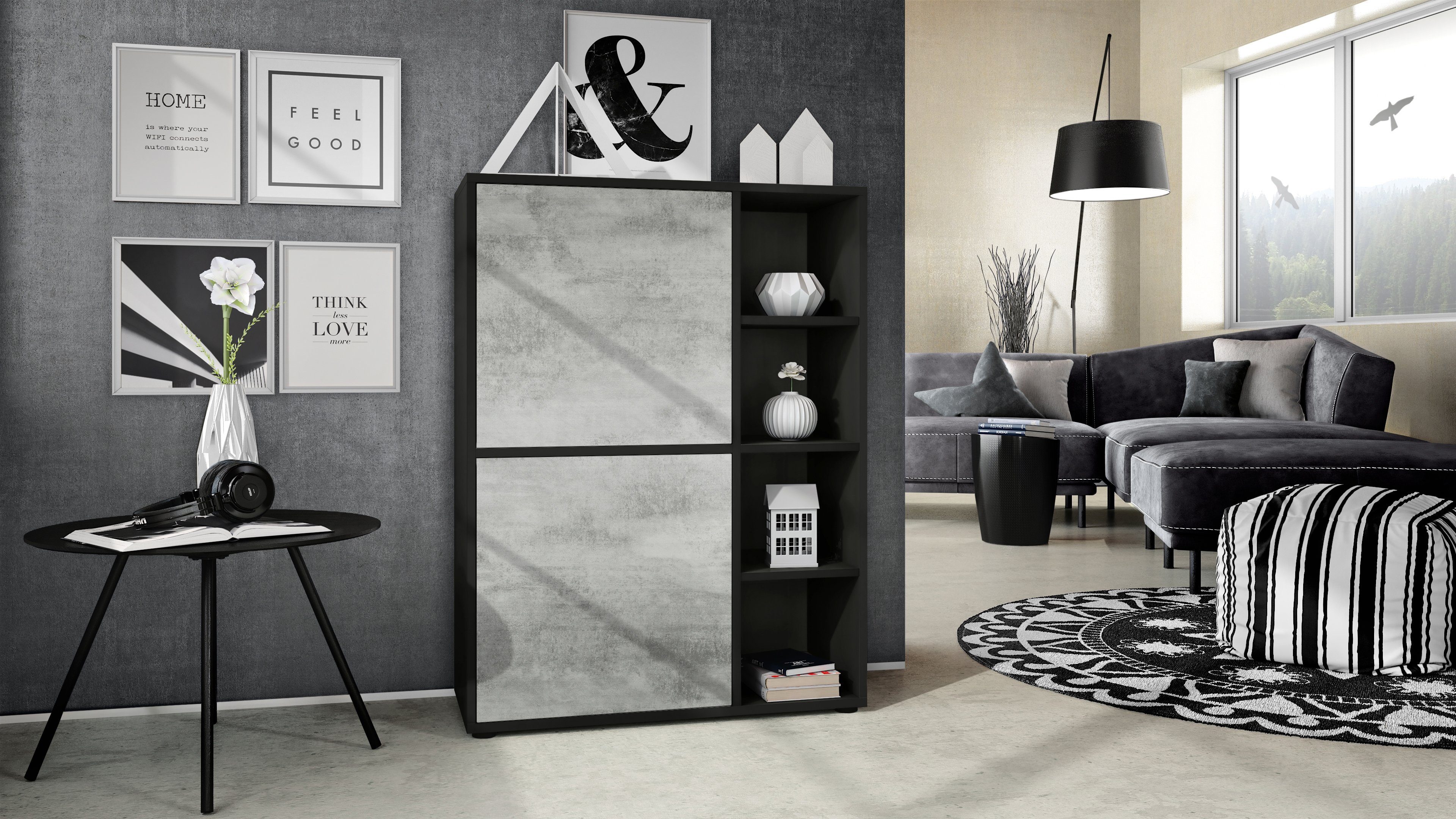 Vladon Highboard Cuba (Anrichte, mit 2 günstig online kaufen
