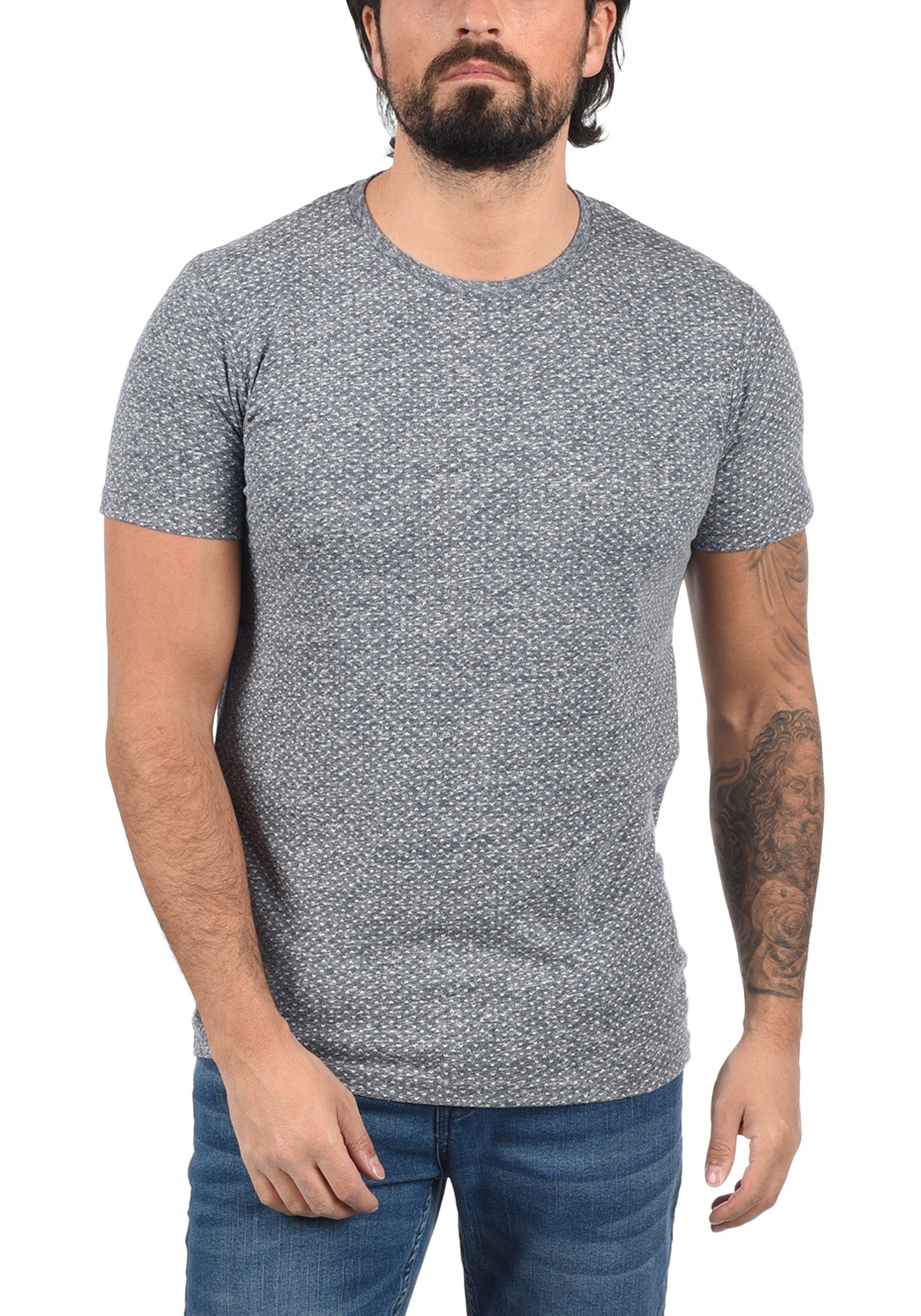SDAlarico (8991) Blue !Solid Melange Rundhalsshirt Insignia T-Shirt