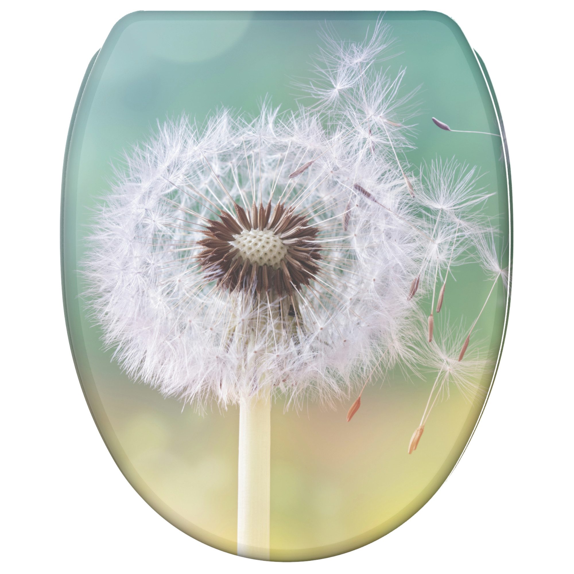 Sanilo WC-Sitz Pusteblume mit Absenkautomatik & Quick Release, Premium Toilettendeckel, abnehmbar, leichte Montage von oben