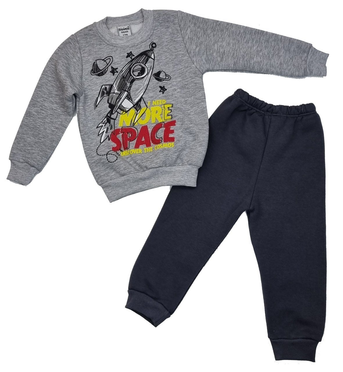 Freizeitanzug Sweatanzug Boy Jungen/Mädchen Jogginganzug Hellgrau Fashion KS5045 Sweatanzug