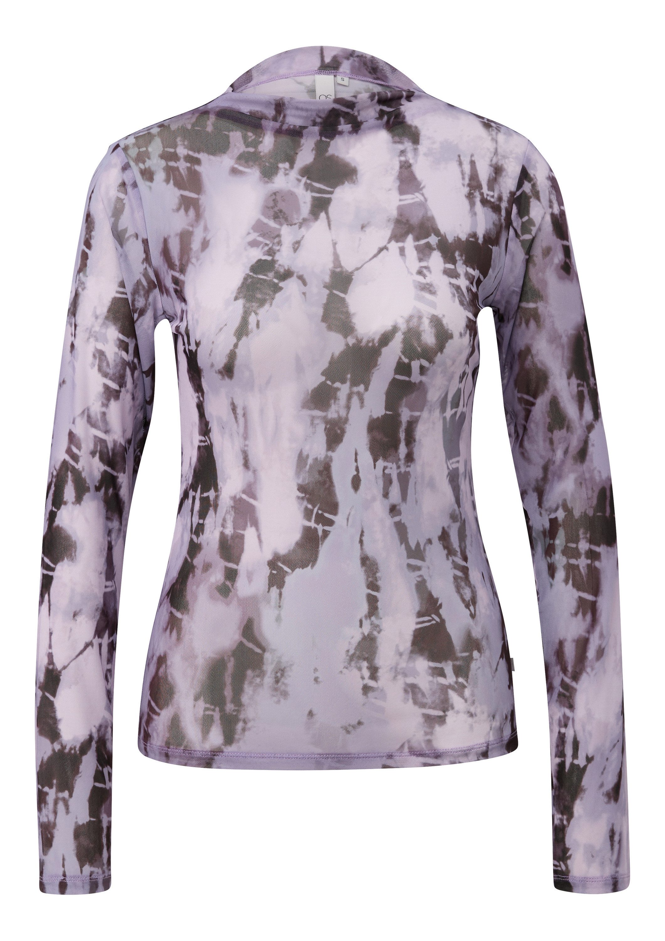 QS Langarmshirt T-Shirt Mesh-Shirt günstig online kaufen