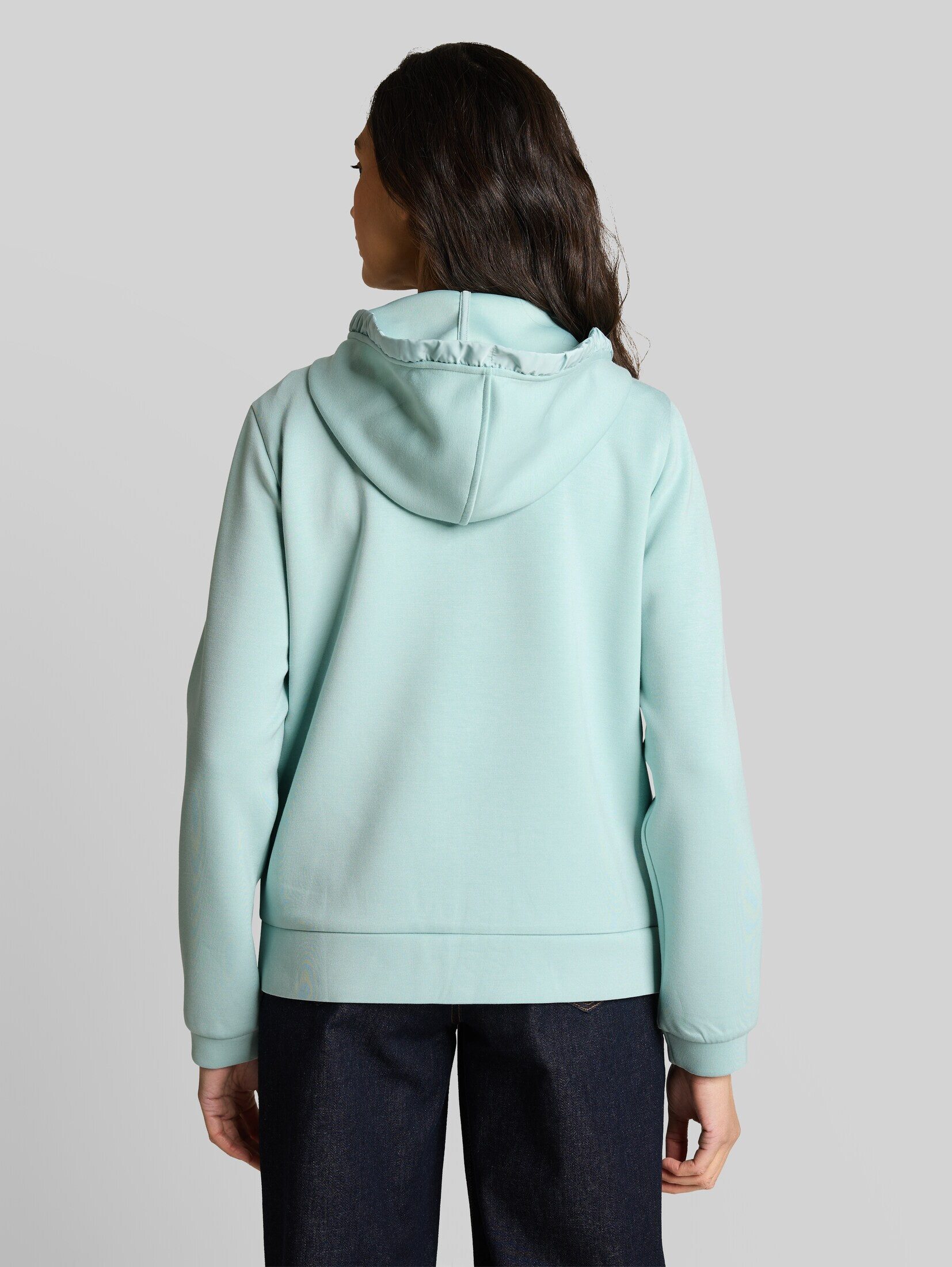 TOM TAILOR Sweatjacke Strick & Sweatshirts Hoodie Sweatjacke aus Scuba