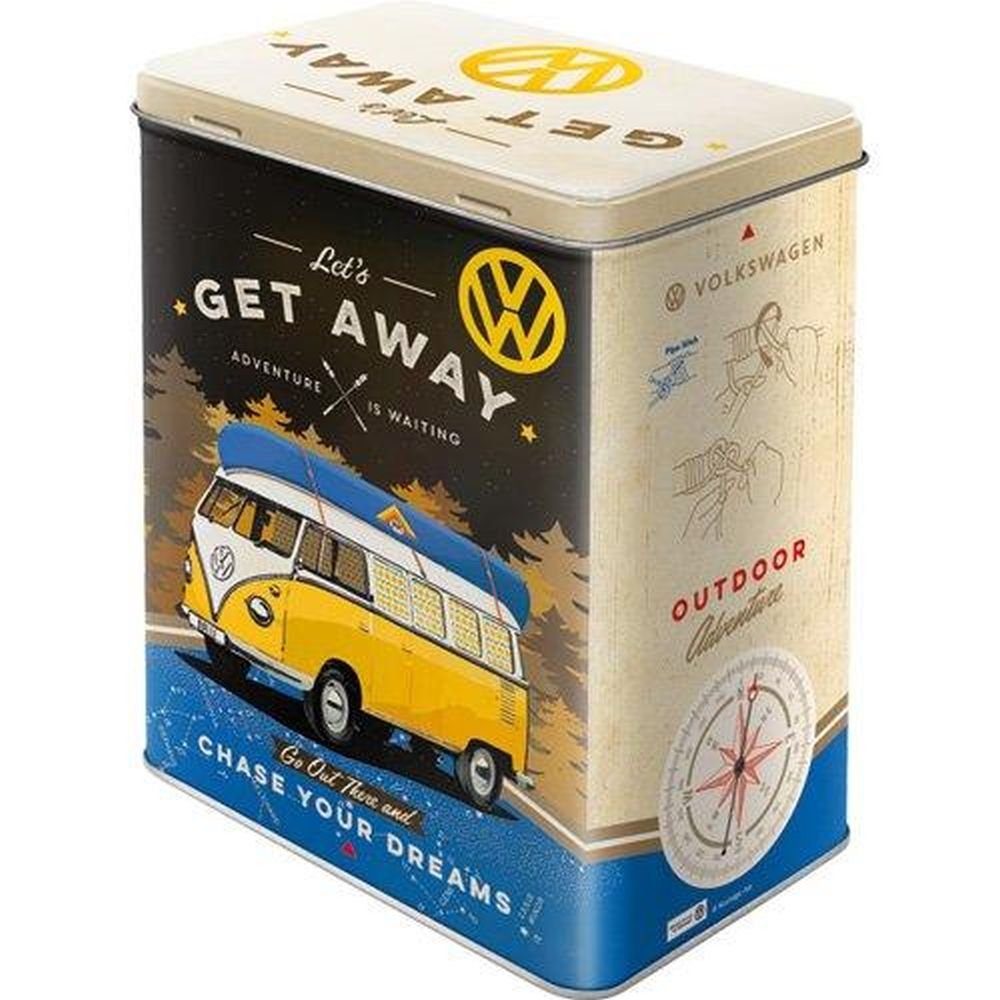 Nostalgic-Art Vorratsdose Kaffeedose Blechdose - VW Bulli Get Away