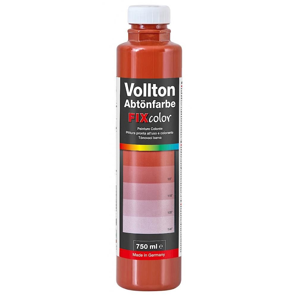 PUFAS Vollton- und Abtönfarbe FIXcolor Abtönfarbe, Ziegelrot 750 ml