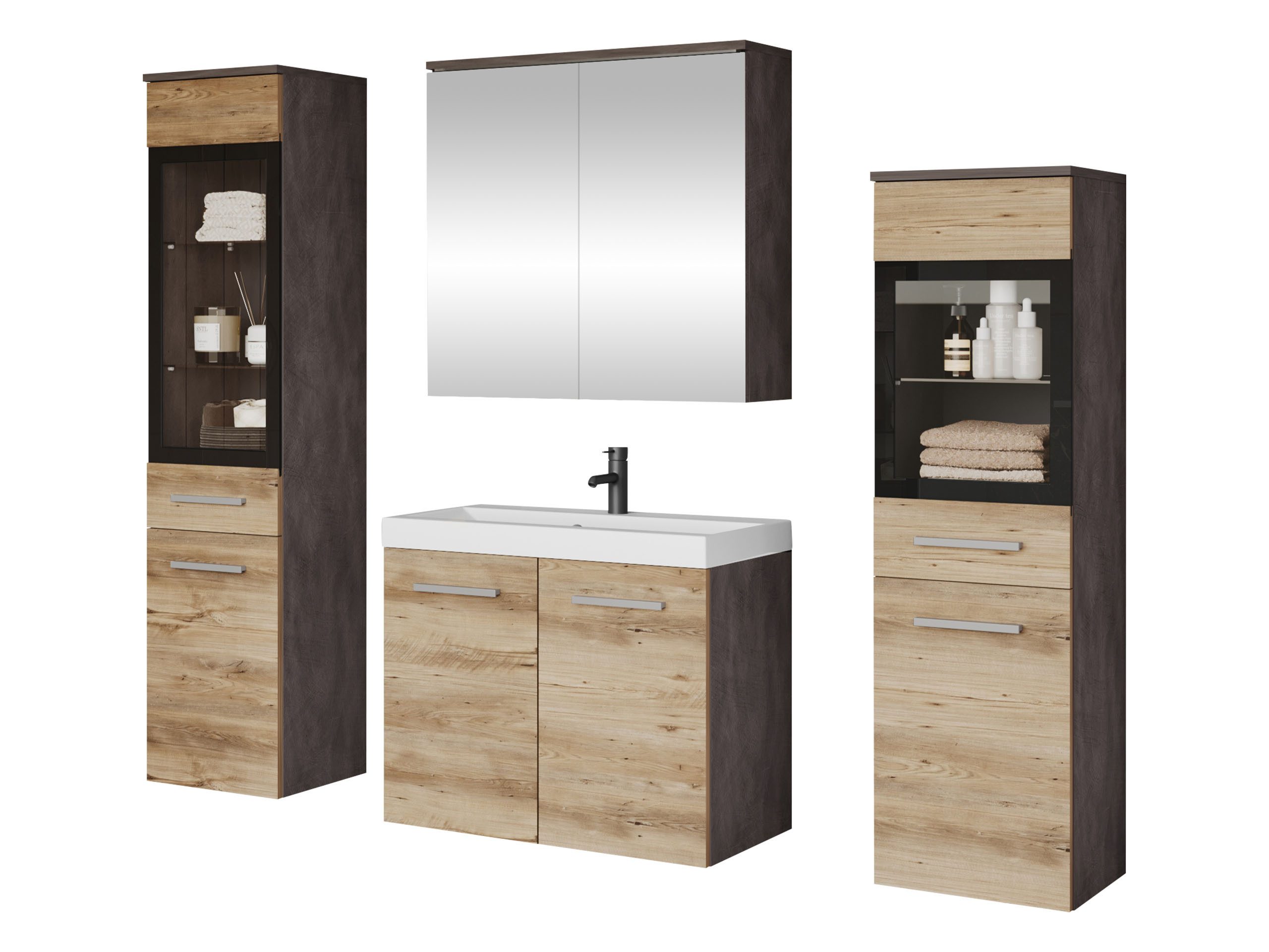 MIRJAN24 Badmöbel-Set Madrit II, (5er-Set, Waschbeckenschrank, günstig online kaufen