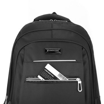 AKKEE Laptoprucksack Laptop Rucksack Rucksäcke Schulrucksack Wasserbeständig Laptoptasche (1Stk, 1-tlg., 40L, Schulrucksack, mit Reißverschluss), für Business/Schule/Reisen/Frauen/Männer-Schwarz