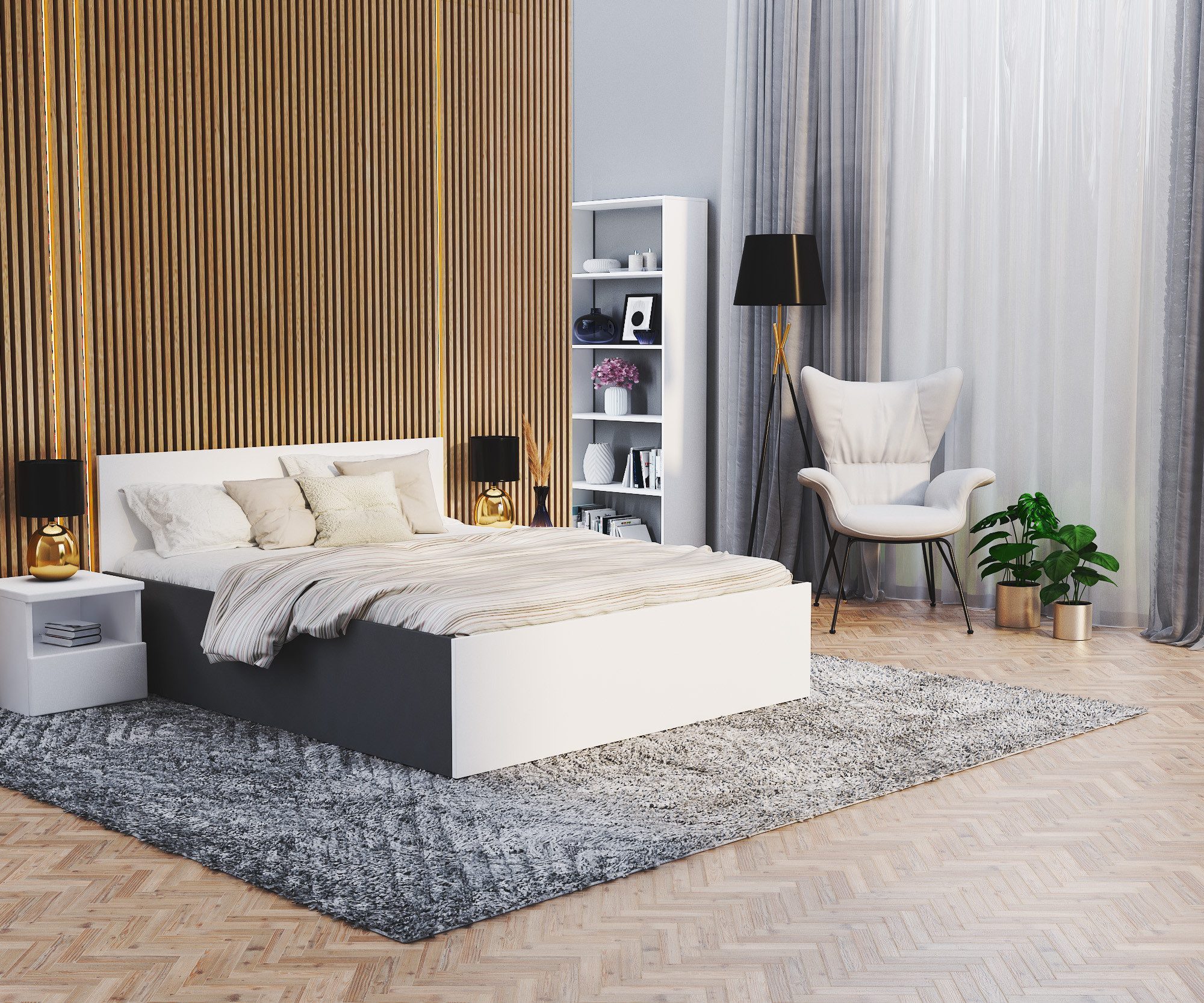 FDM Stauraumbett Bettgestell Bettrahmen Doppelbett 120x200, günstig online kaufen