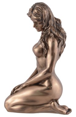 Vogler direct Gmbh Dekofigur Akt Erwartung - Nackte Frau kniend in Pose by Veronese, von Hand bronziert, LxBxH: ca. 10x6x15cm