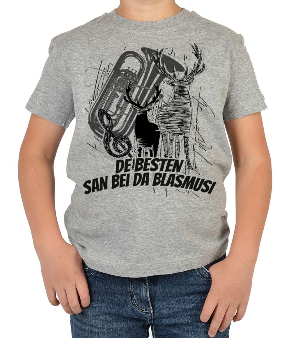 Tini - Shirts T-Shirt Trachten Blaskapelle Sprüche Shirt Blasmusik Kinder T-Shirt Volksfest: De Besten san bei da Blasmusi