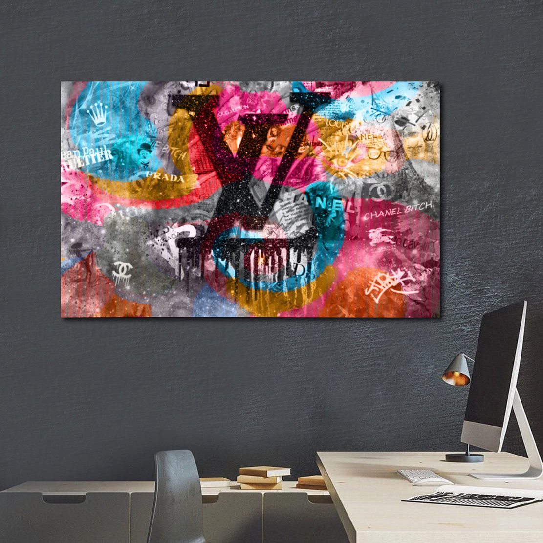 Artedinoi Leinwandbild Pop Art Luxury Lifestyle luxus Wandbild Leinwandbild Bild Kunst XL, Luxus-Lifestyle-Motiv