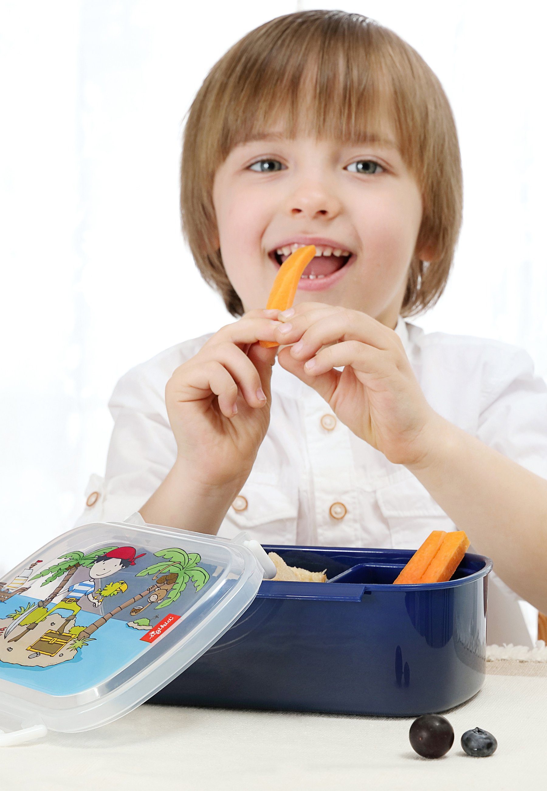 Sigikid Lunchbox Brotdose mit Rohkostschälchen für Kinder Unisex, 100% Polypropylen, (1-tlg)