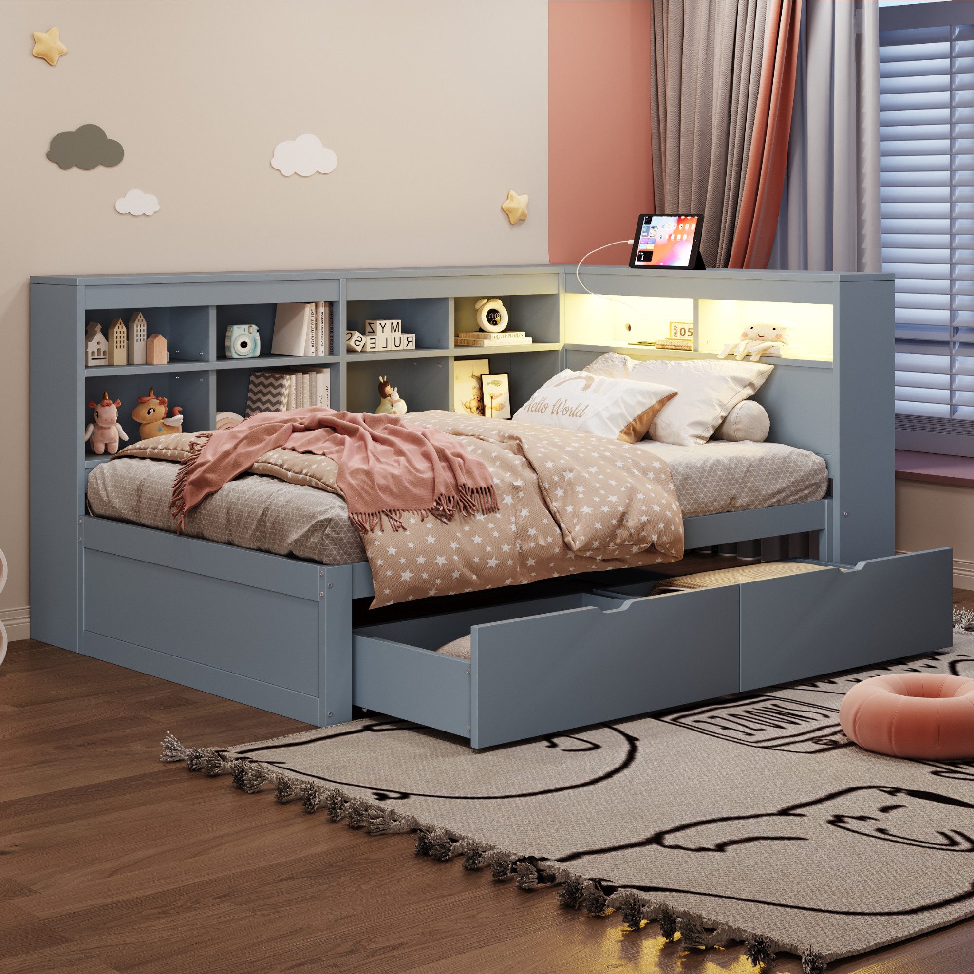 OKWISH Schlafsofa Kinderbett Jugendbett Daybett Tagesbett günstig online kaufen