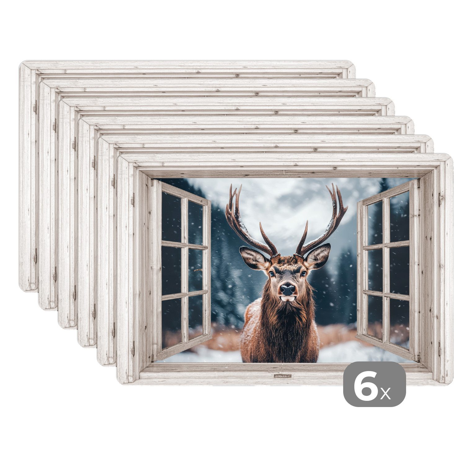 MuchoWow Platzset Hirsche - Tiere - günstig online kaufen