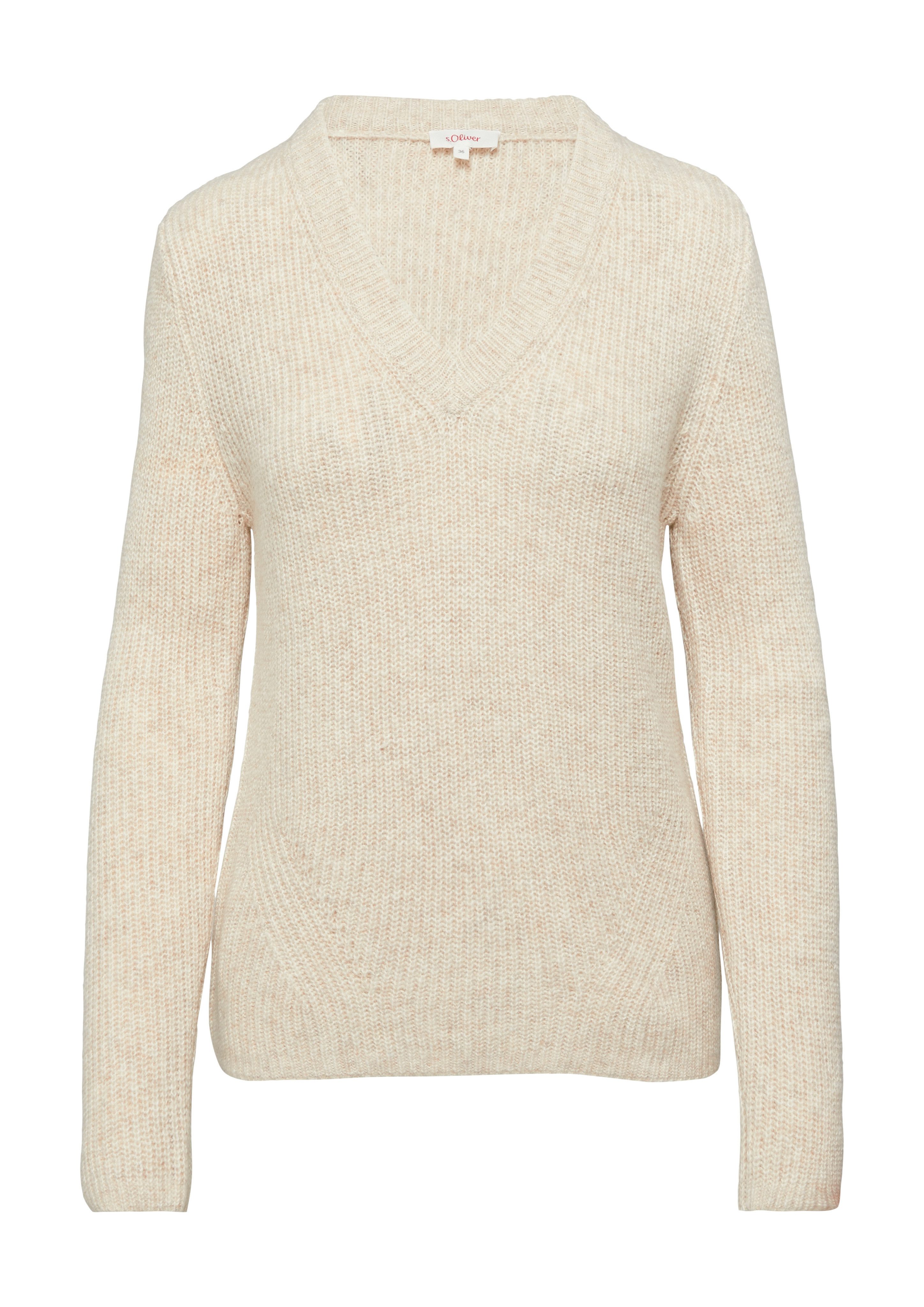 s.Oliver Strickpullover in Melange Optik günstig online kaufen