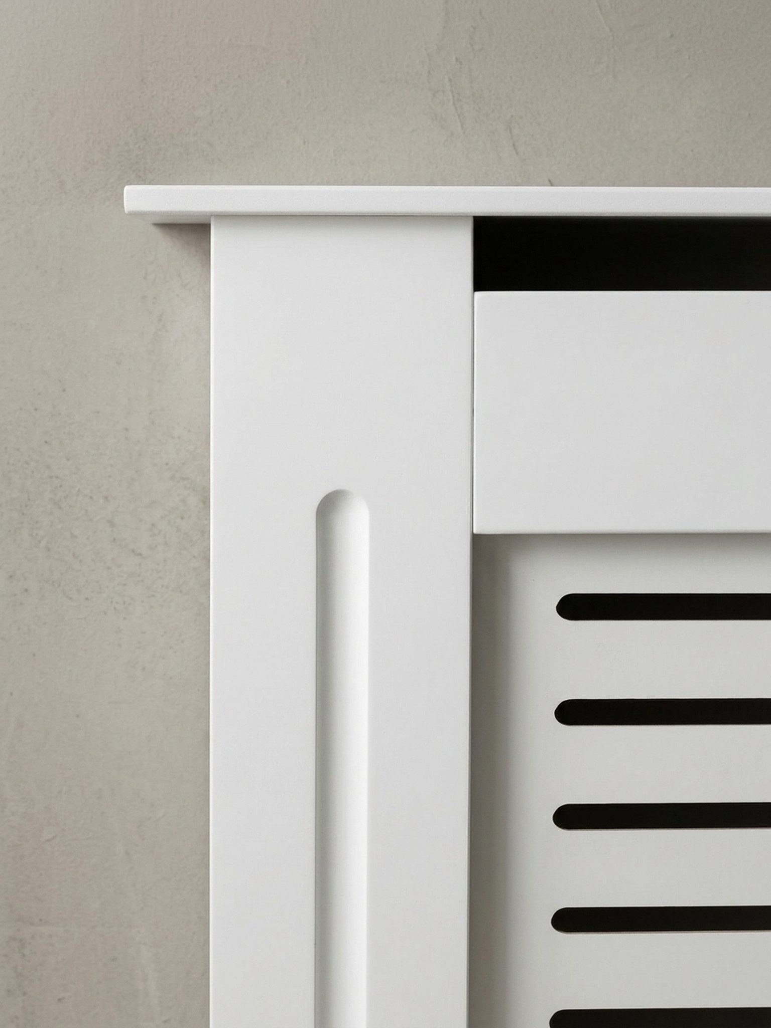 KADIMA DESIGN Heizungsverkleidung MDF Heizkörperverkleidung mit Lamellen, Hochwertig per MDF, MDF – Bild 5 von 5