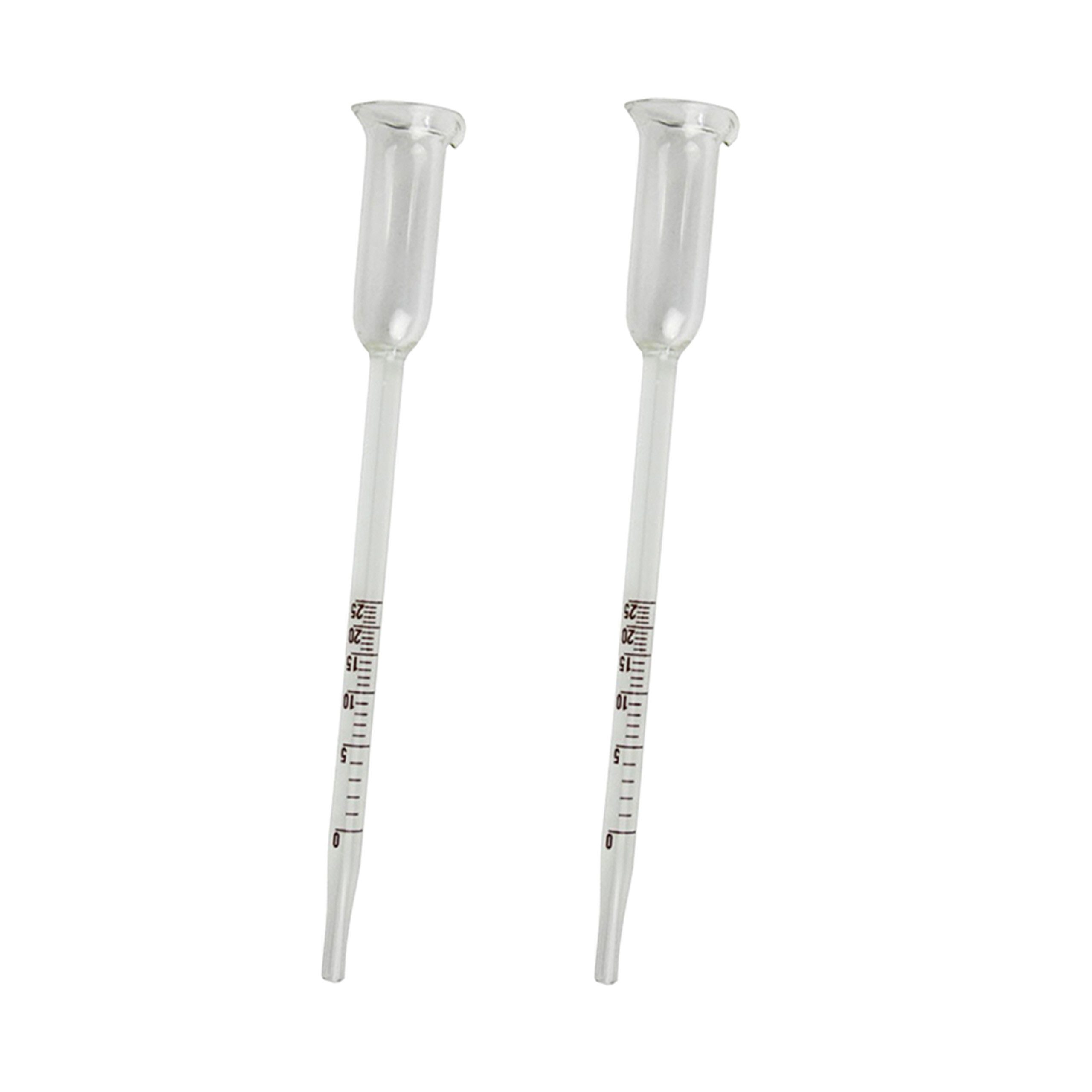 Lantelme Weinthermometer 2 Stück Glas Vinometer Set 0 bis 25 Vol% Alkoholmeter Wein Alkohol