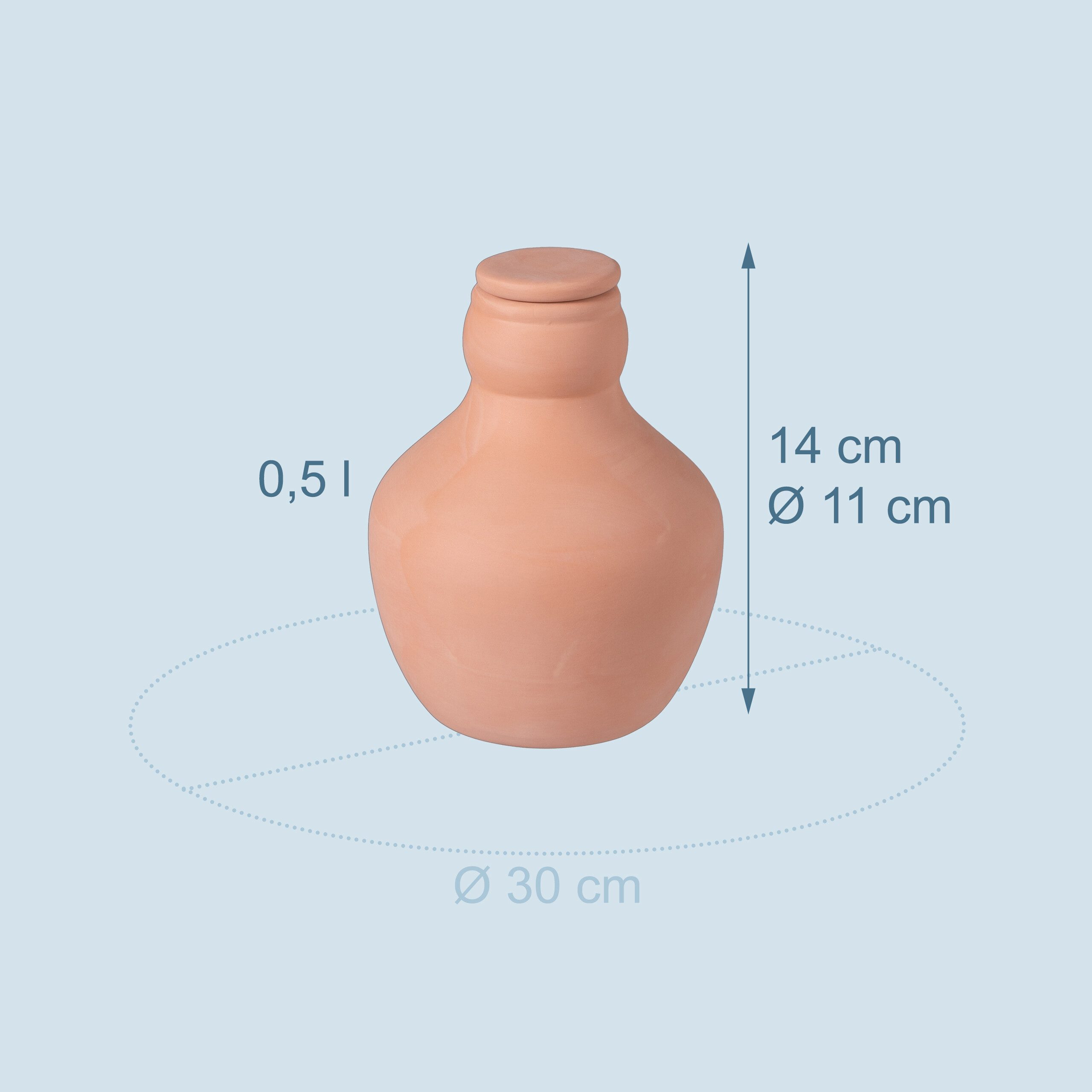 relaxdays Bewässerungssystem Ollas zur Bewässerung 500 ml 3er Set, (3-tlg) – Bild 4 von 5