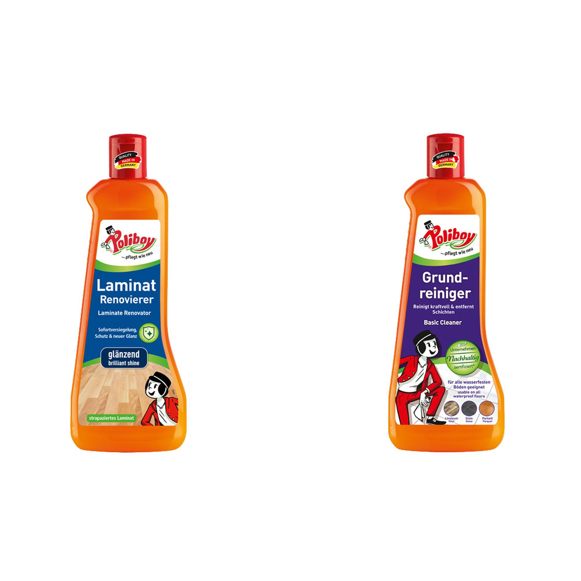 Reinigungsset 3 - Reinigung & Pflege - 2x500ml Fussbodenreiniger