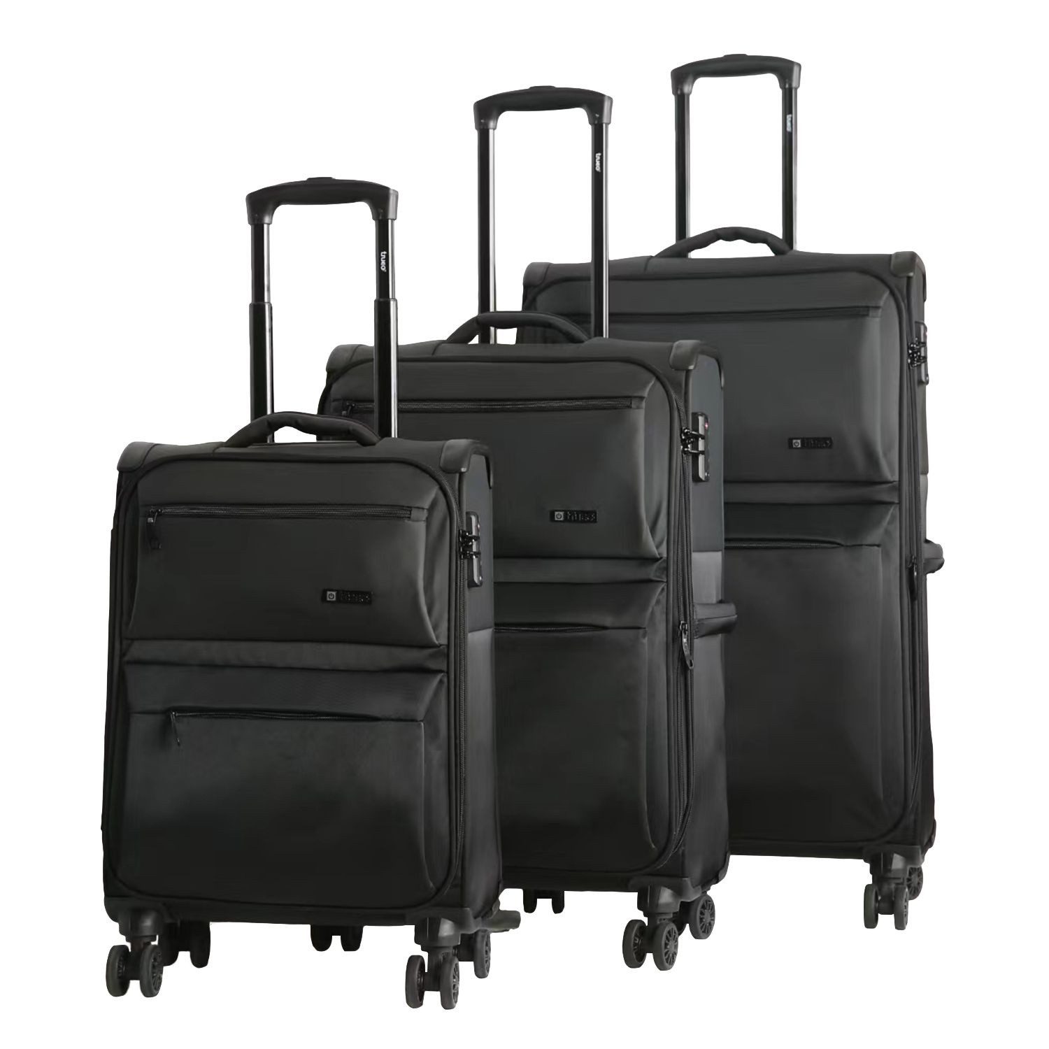 TheTrueC Koffer TheTrueC 4-Rad Trolley 3er Set S/M/L Superlight Madrid Blac günstig online kaufen