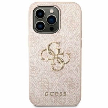 Guess Handyhülle Guess Big Metal Logo Collection Apple iPhone 14 Pro Hard Case Cover Schutzhülle Pink