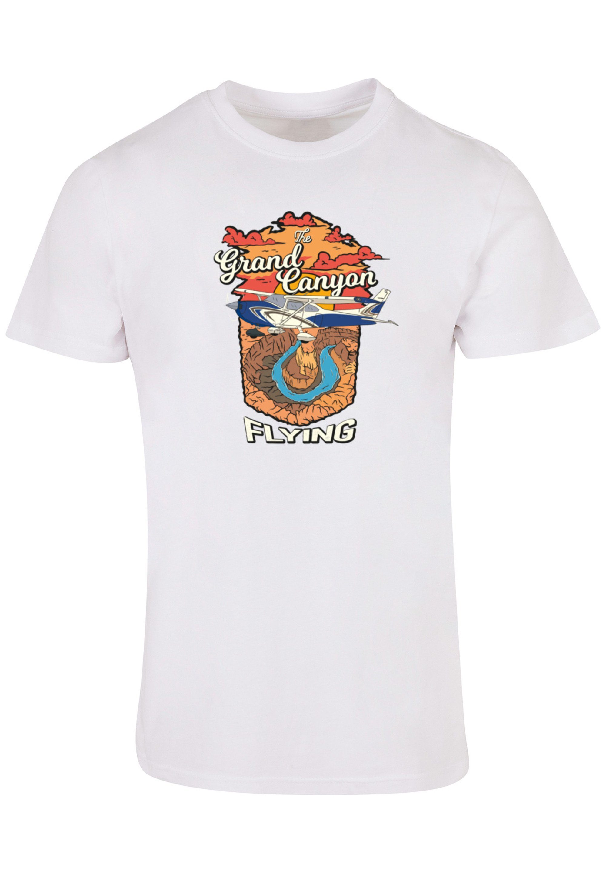 Flying T-Shirt Print F4NT4STIC weiß Canyon Grand