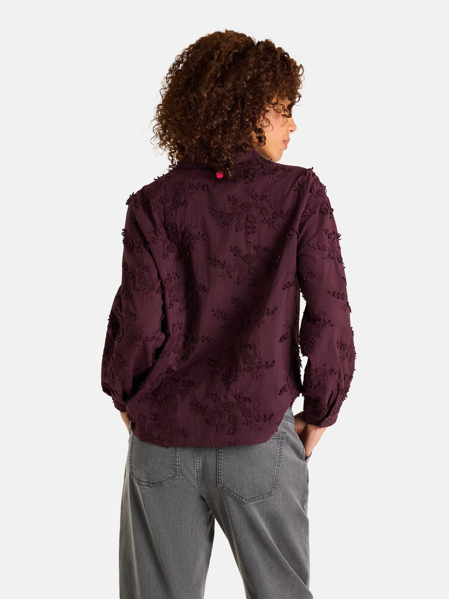 Lieblingsstück Hemdbluse FaridaL mit floralen Details, Baumwolle – Bild 2 von 5