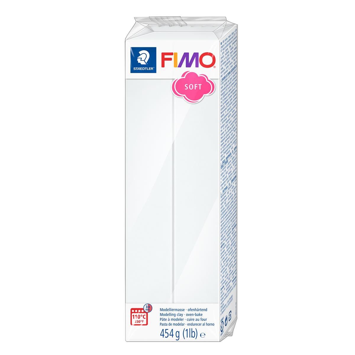 STAEDTLER Modelliermasse STAEDTLER FIMO soft Modelliermasse - weiß - 454 g