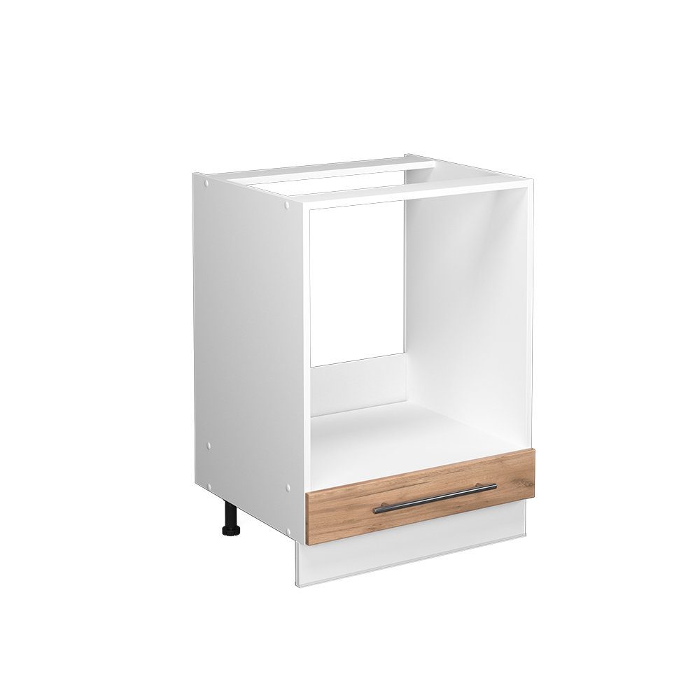 Vicco Herdumbauschrank Fame-Line, Goldkraft Eiche/Weiß, 60 cm ohne Arbeitsplatte (1-St)