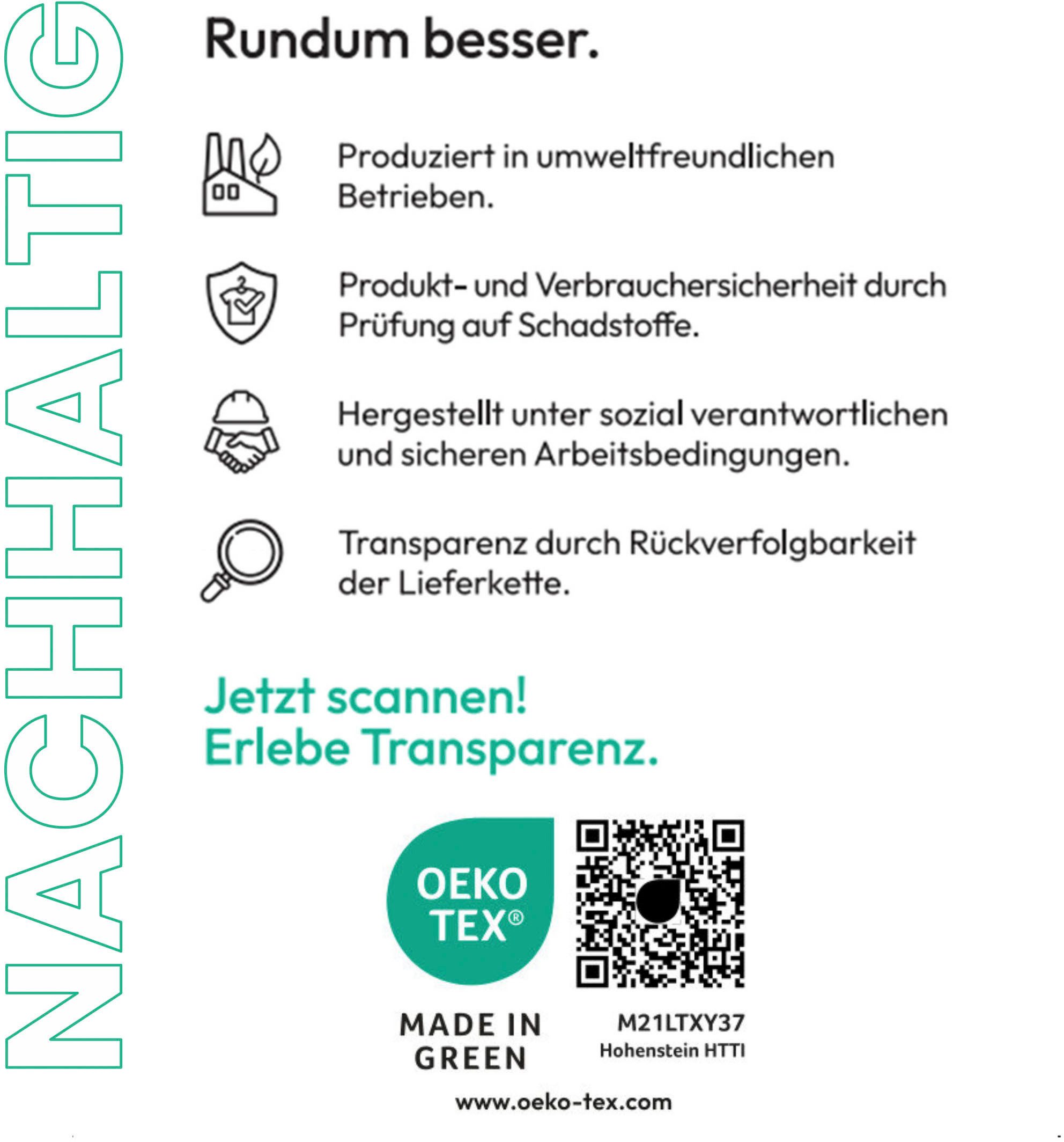 Schiesser Duschtücher Skyline Color aus 100 % Baumwolle mit eleganter Streifenbordüre, Frottier (Set, 2-St), MADE IN GREEN by OEKO-TEX®