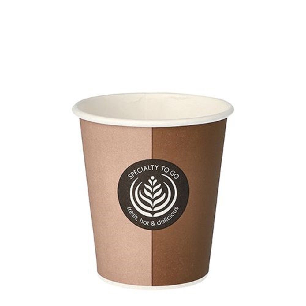 PAPSTAR Coffee-to-go-Becher 50 Pappe Kaffeebecher TO Pappe; 0,2l PE-Beschichtung GO, aus Deckel ohne
