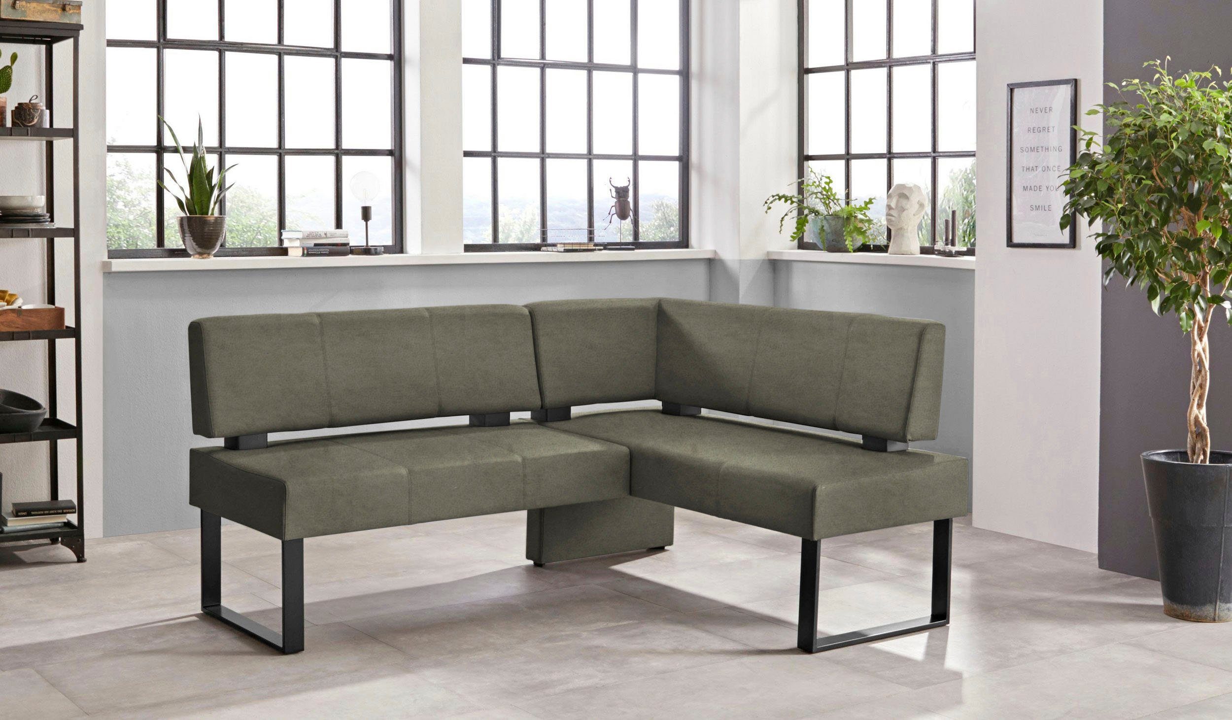 Home affaire Eckbank Oliver mit Metallgestell, günstig online kaufen