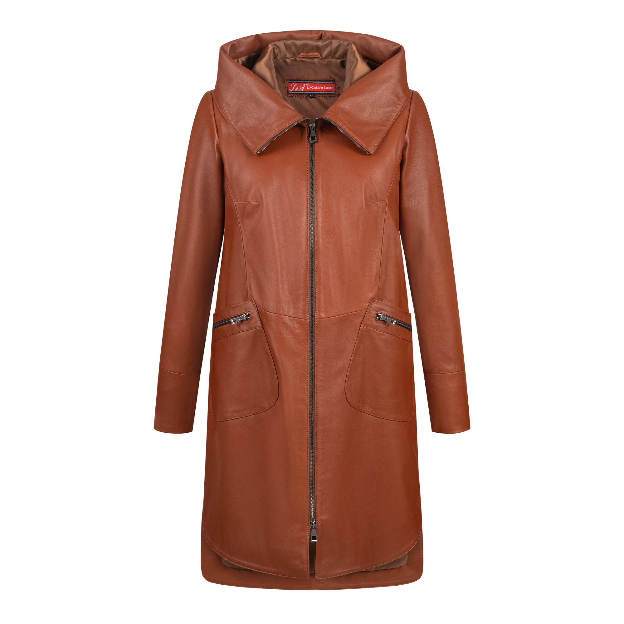 S&A Ledermoden Lederjacke Alina Mit Kapuze günstig online kaufen