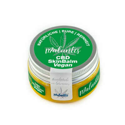 Malantis Körperbalsam CBD SkinBalm Veggie mit Kokosöl, Sheabutter und Vitamin E, 100% vegane Naturkosmetik, Handmade in Germany