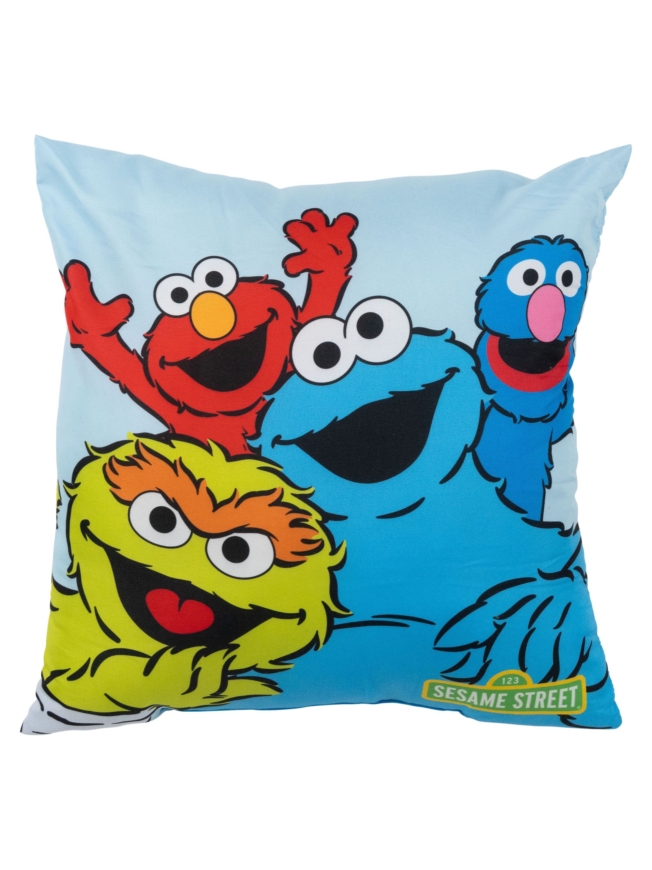 Dekokissen Sesamstraße Kissen Plüsch Zierkissen Kopfkissen Sitzkissen 40x40 cm