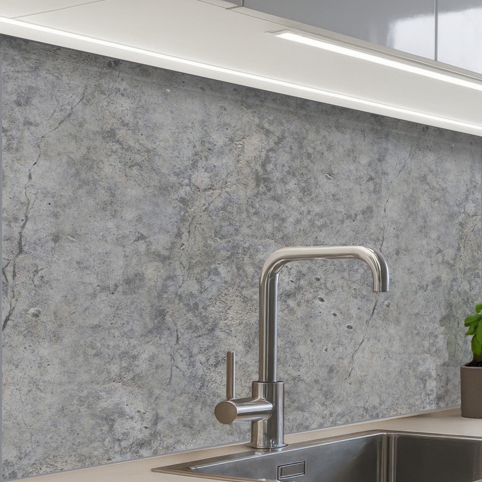 KitchenYeah Küchenrückwand Muster selbstklebend (keine Folie) Beton - Antik - Muster, (1-tlg), Spritzschutz, Küche, Rückwand, Küchenwand, Küchenfront, 30x20 cm