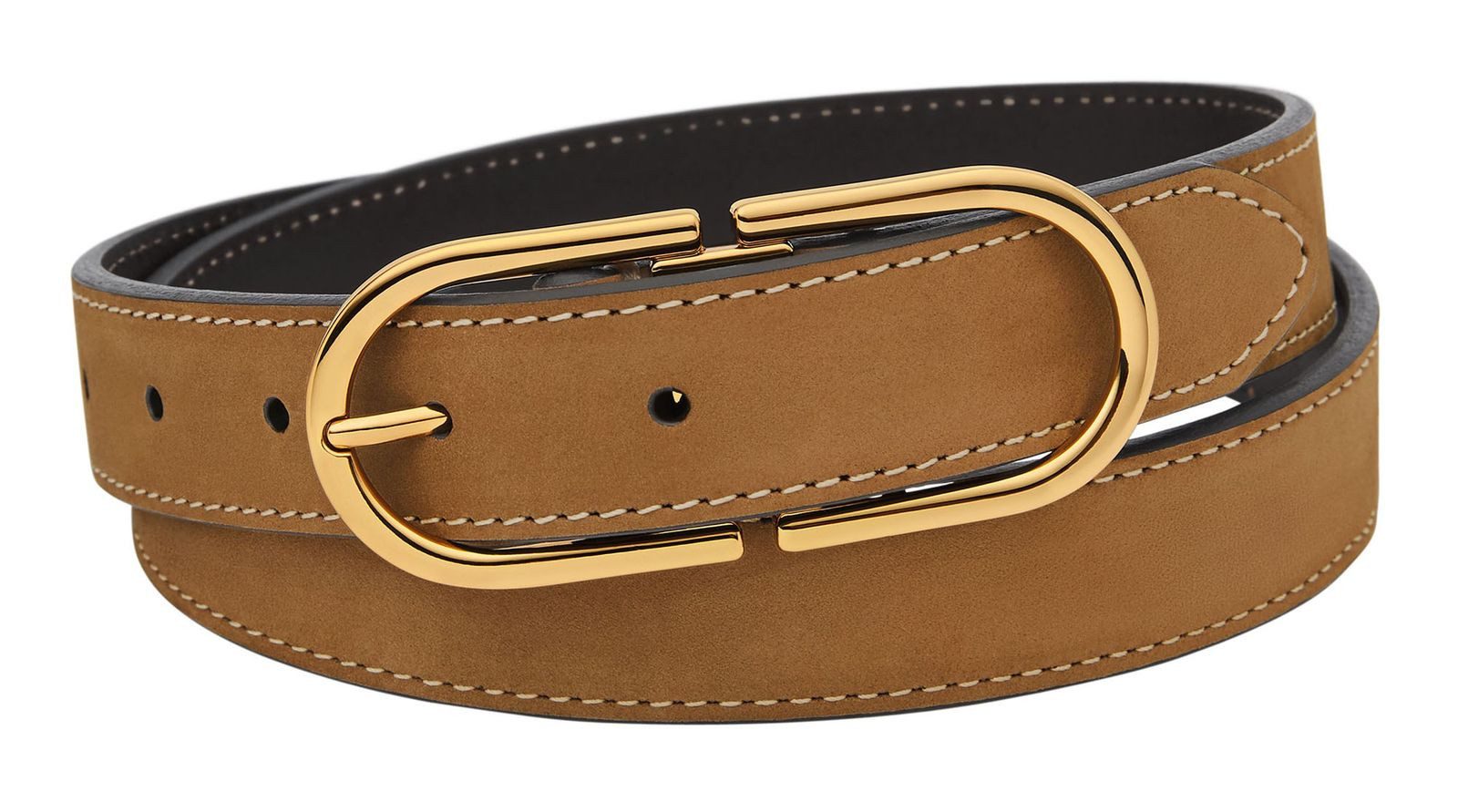 Fossil Ledergürtel Double D-Link Belt aus echtem Leder