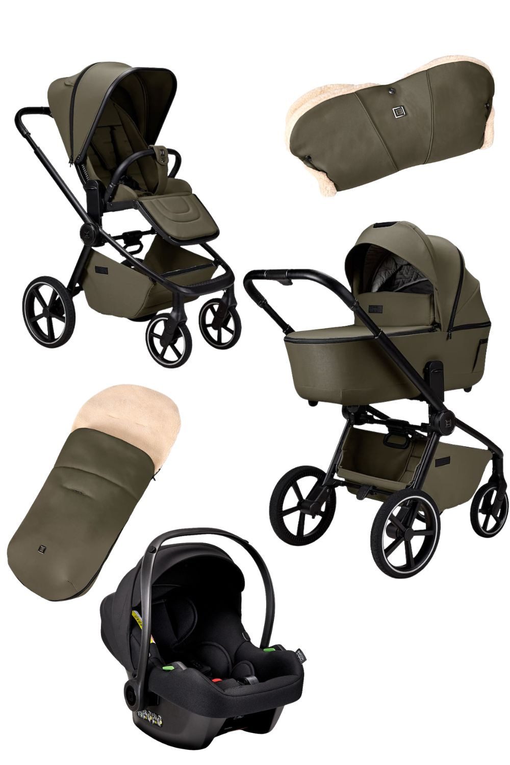 Moon Kombi-Kinderwagen Resea 2.0 Kinderwagen Cozy Spring Set mit Cosmo 2.0